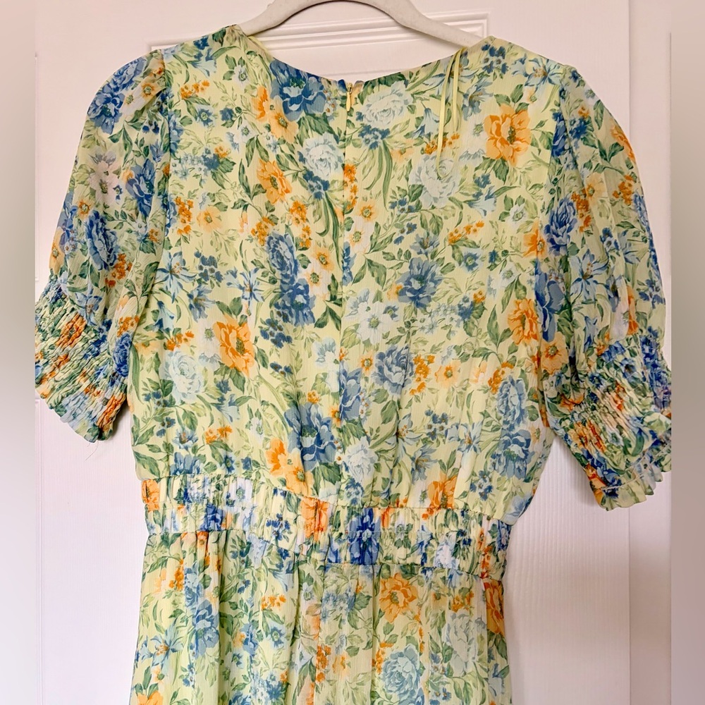 Lost + Wander Women's Floral Maxi Dress - Green, blue & golden yellow - Picture 5 of 7